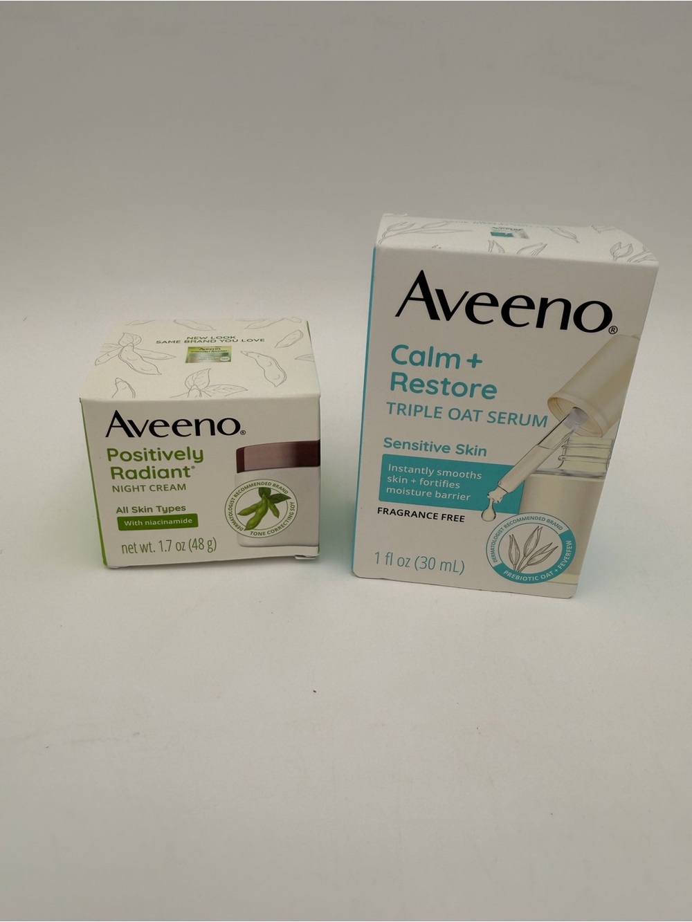 Aveeno Serum & Night Cream Bundle